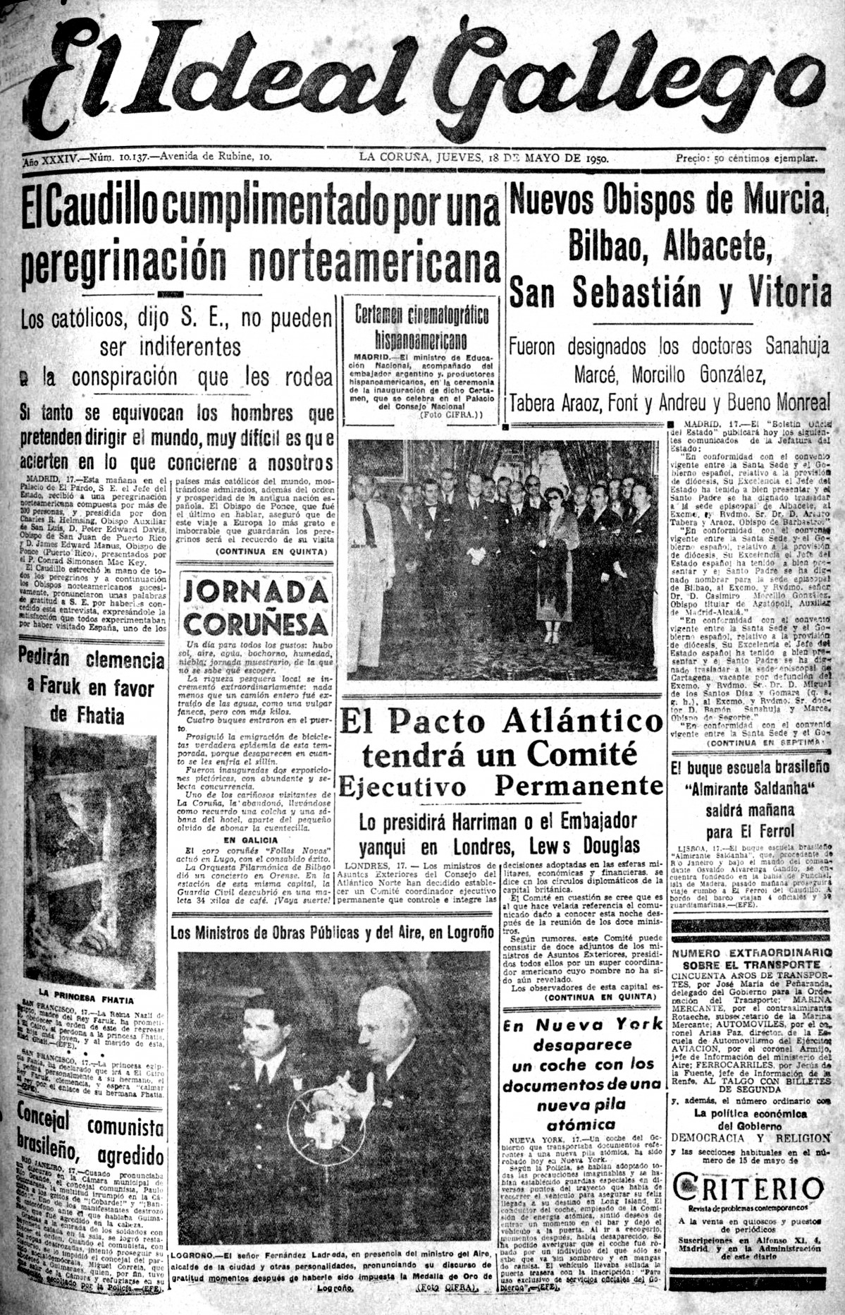 Portada 18 mayo 1950