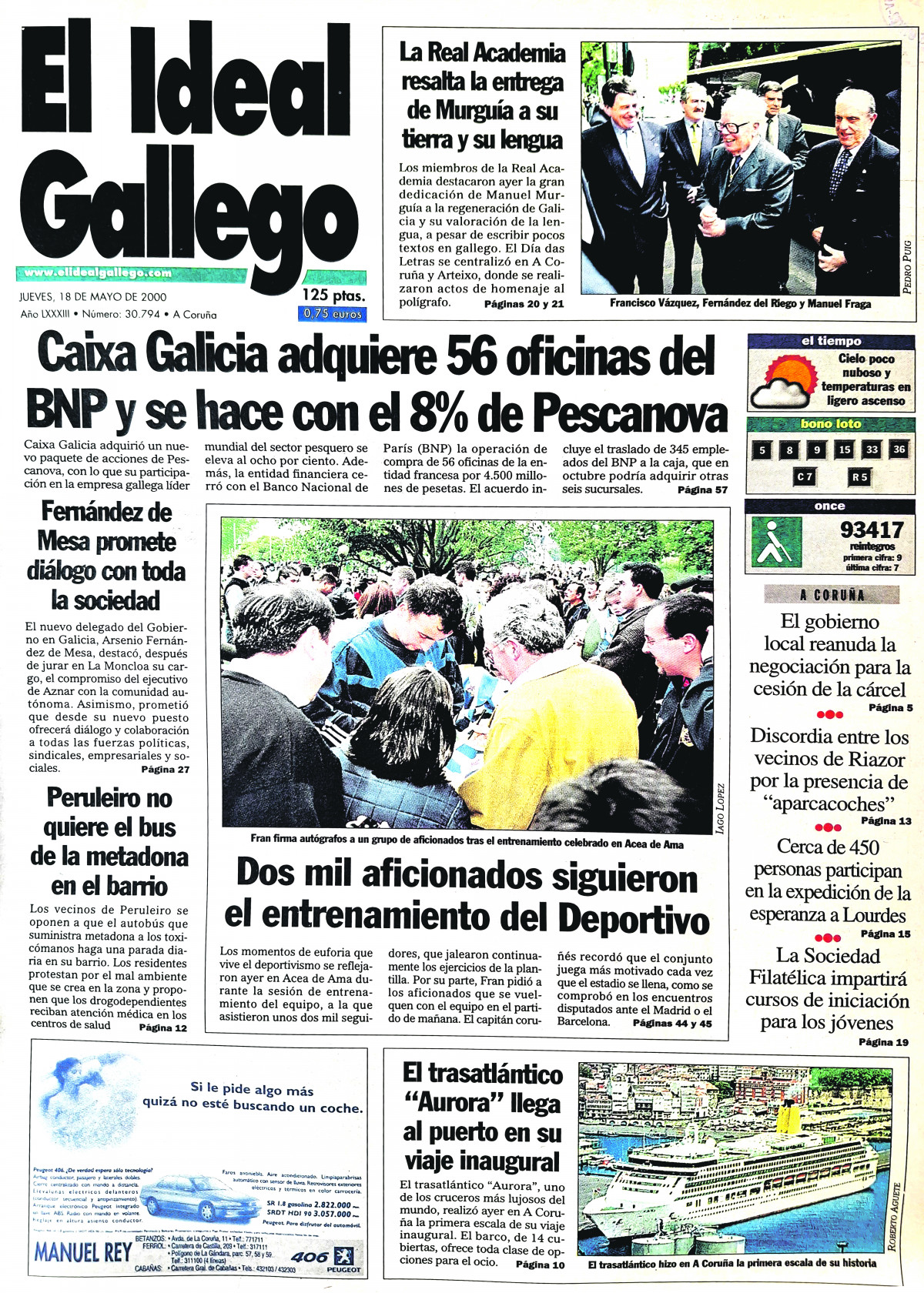 Portada 18 mayo 2000