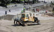 Retirada de la duna de Riazor