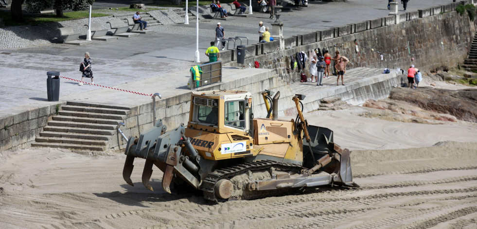 Retirada de la duna de Riazor