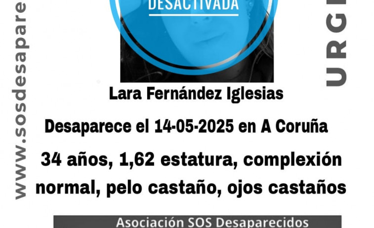 Desactivada la alerta por la desaparición de una joven de 34 años en A Coruña
