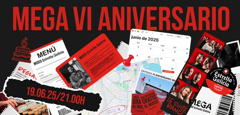 El Museo de Estrella Galicia celebrará el 19.06 su sexto aniversario con entradas gratuitas y el MEGAFest, que aunará música y gastronomía