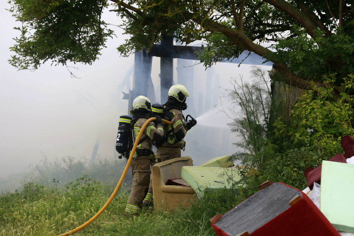Los Bomberos en un incendio en la carretera de los Fuertes de A Coruña @ Patricia G. Fraga (10)
