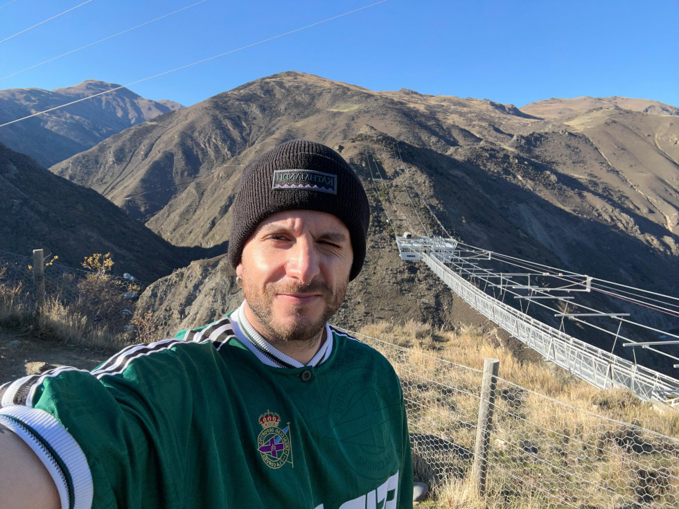 Xabi Cañizo en Nueva Zelanda con la camiseta del Dépor