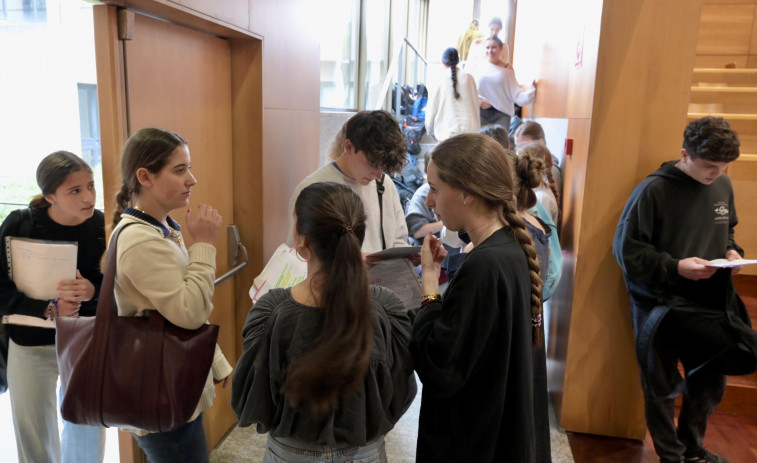 Los alumnos de Selectividad en A Coruña: 