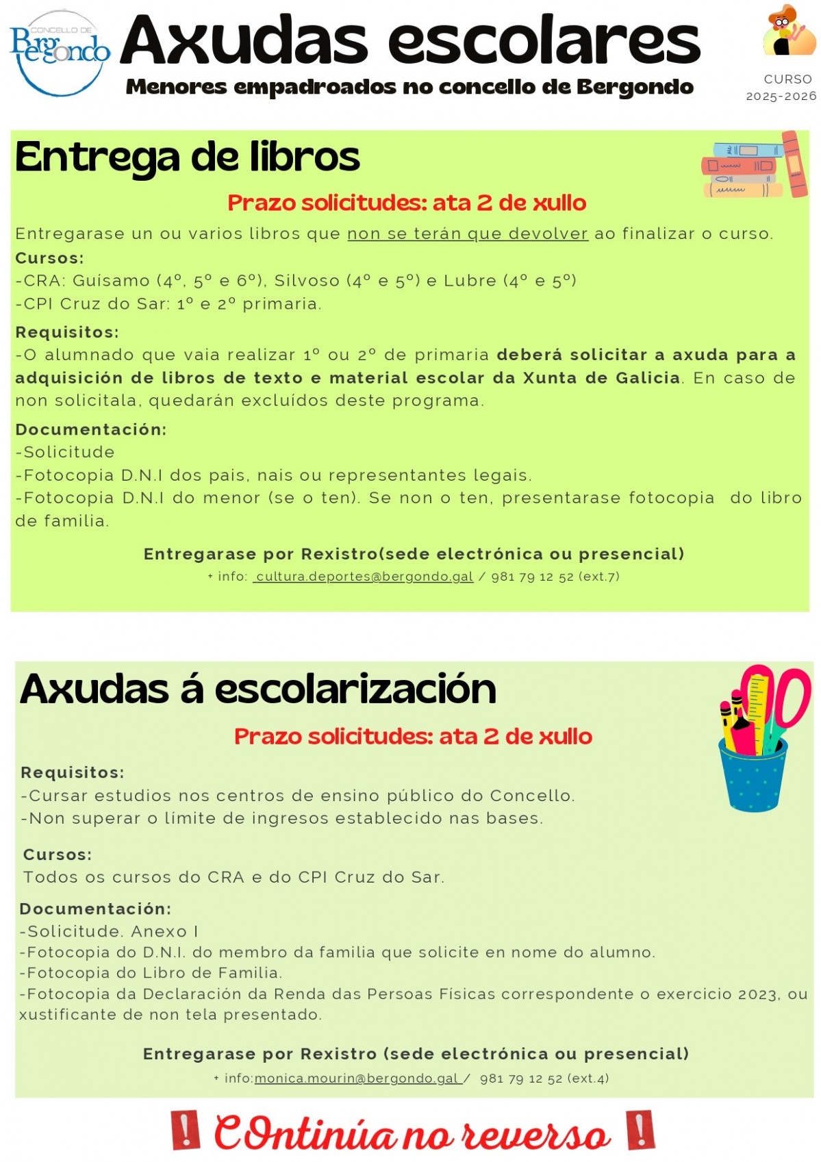 Ayudas escolares Bergondo