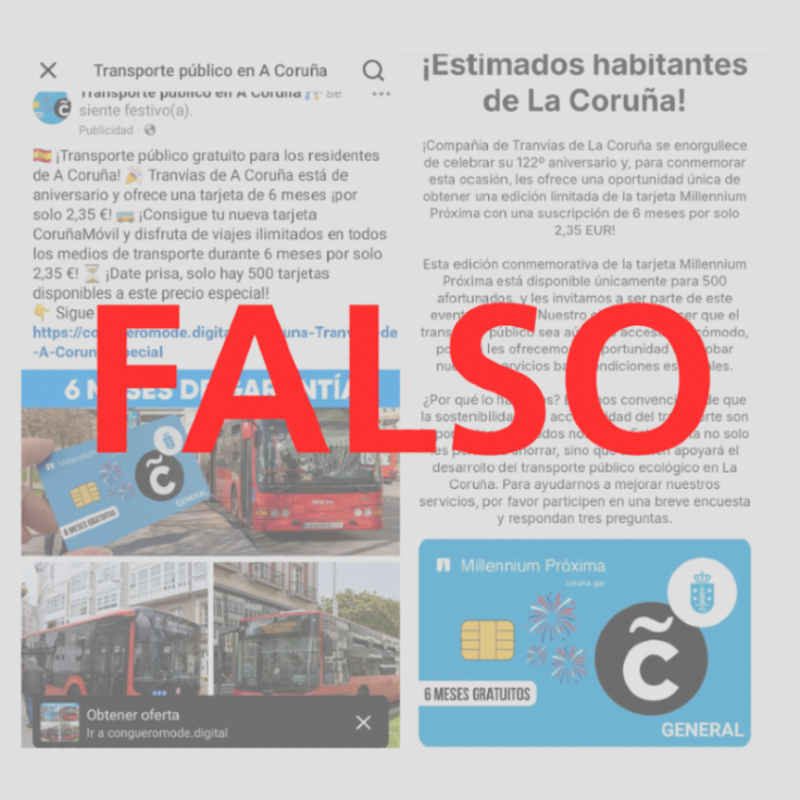 El Ayuntamiento de A Coruña alerta de una estafa sobre la Tarjeta Millenium