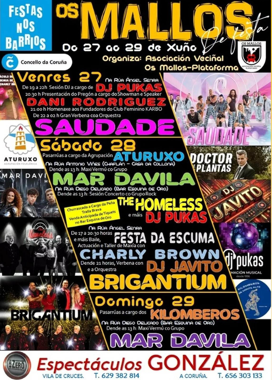 Cartel de las Fiestas de Os Mallos