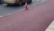 La plaza de Ourense estrena nuevo carril bici