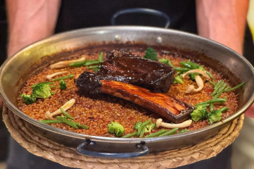 Arroz al horno de costilla de vaca rubia gallega