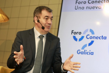 El concelleiro Román Rodríguez, en el Foro Conecta Galicia
