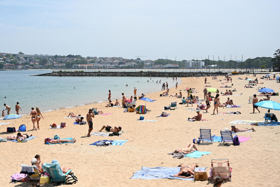 La playa de Oza esta tarde. Foto Pedro Puig