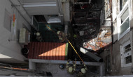 Así quedó por dentro el edificio okupado que ardió en la Barrera