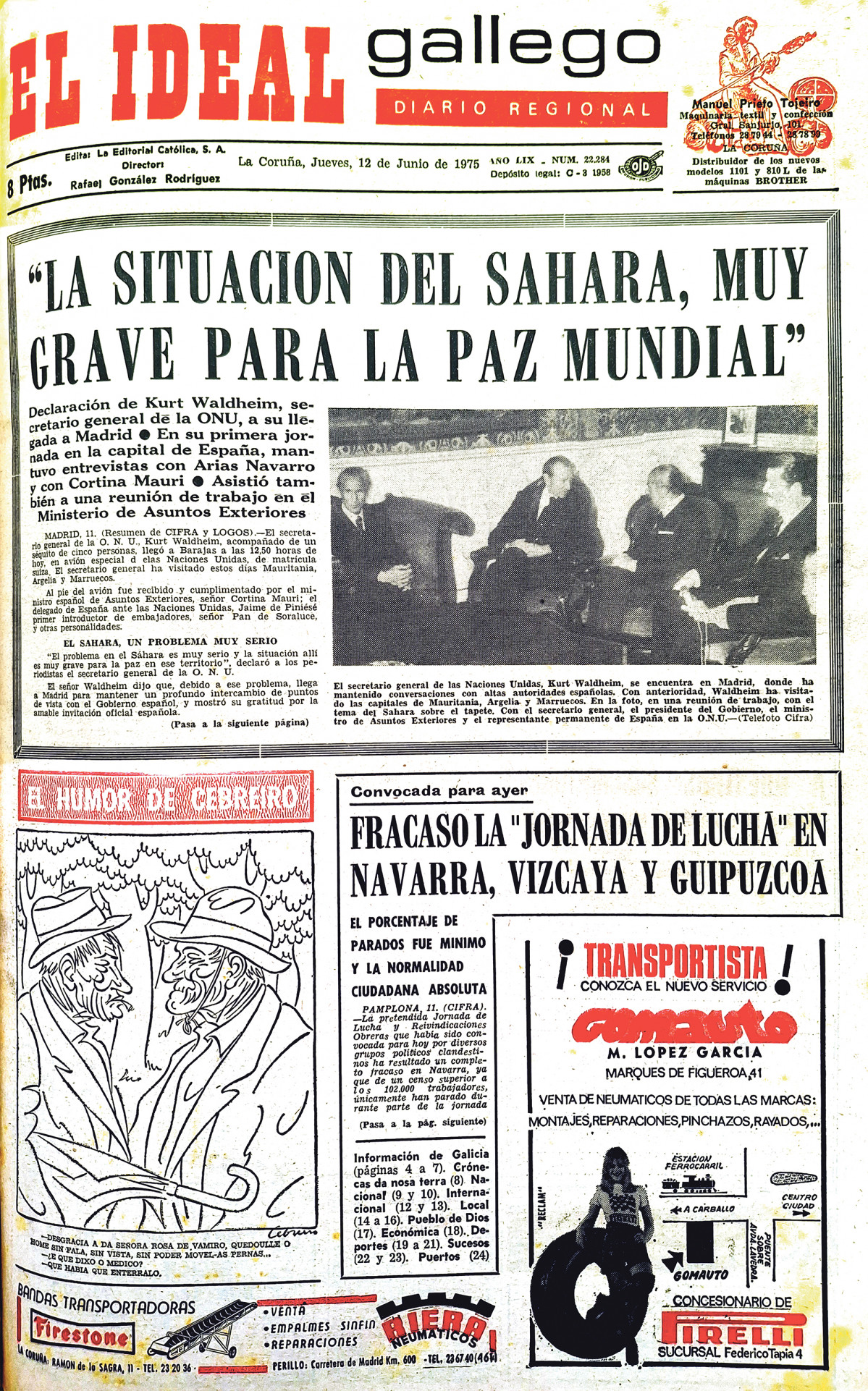 Portada 12 junio 1975