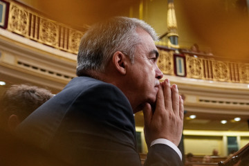 FOTODELDÍA MADRID, 12/06/2025.- El diputado socialista Santos Cerdán en el hemiciclo del Congreso este jueves. EFE/ Borja Sanchez-Trillo