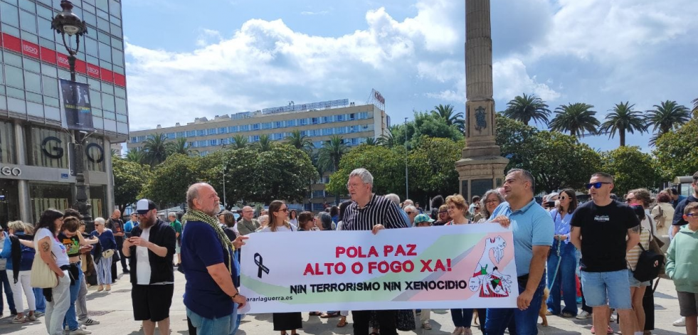 A Coruña se concentra por la paz en Palestina