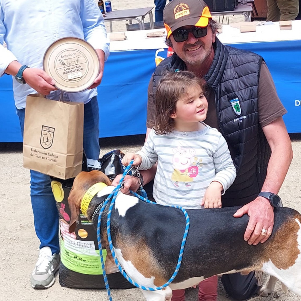 Abegondo premia a los mejores ejemplares de perros de caza