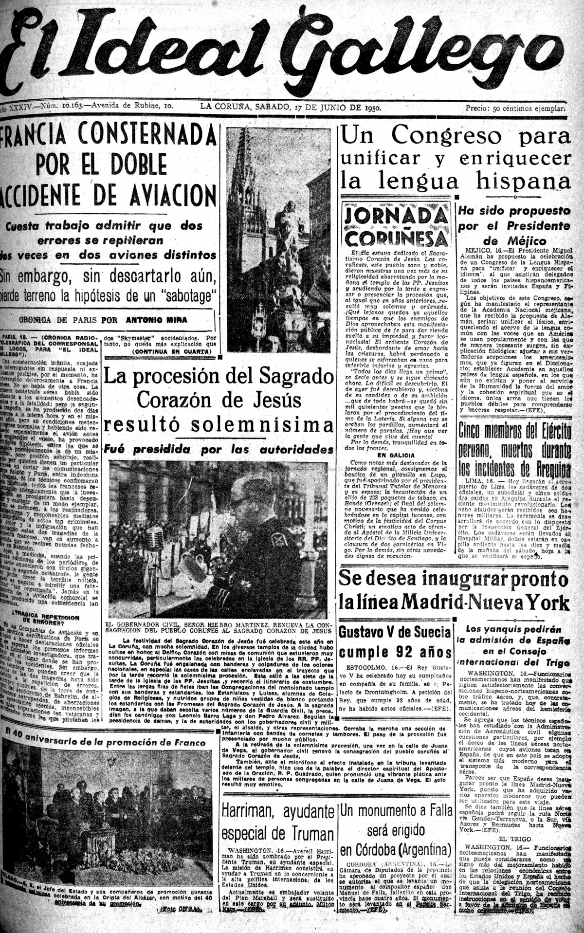 Portada 17 junio 1950