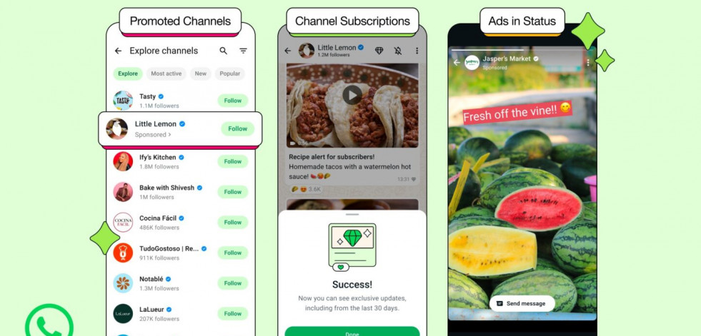 WhatsApp se abre a la publicidad de forma gradual mientras busca nuevas vías de monetización