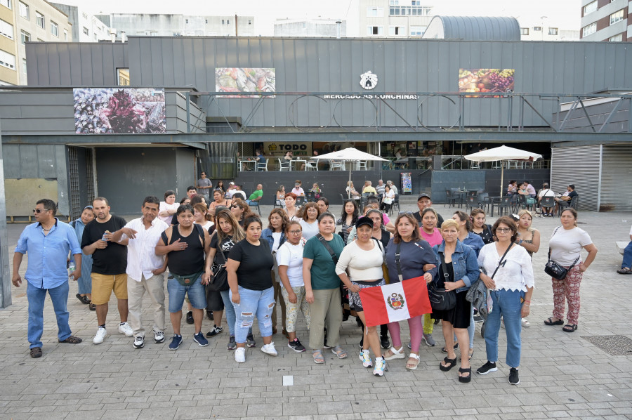 A Coruña acoge una manifestación de la comunidad peruana en memoria de la víctima del crimen del domingo
