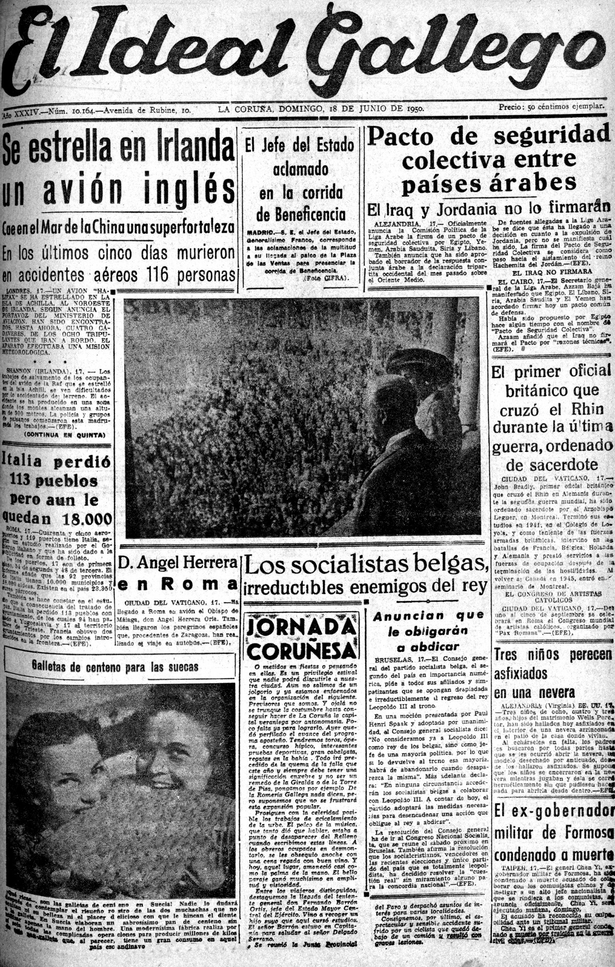 Portada 18 junio 1950