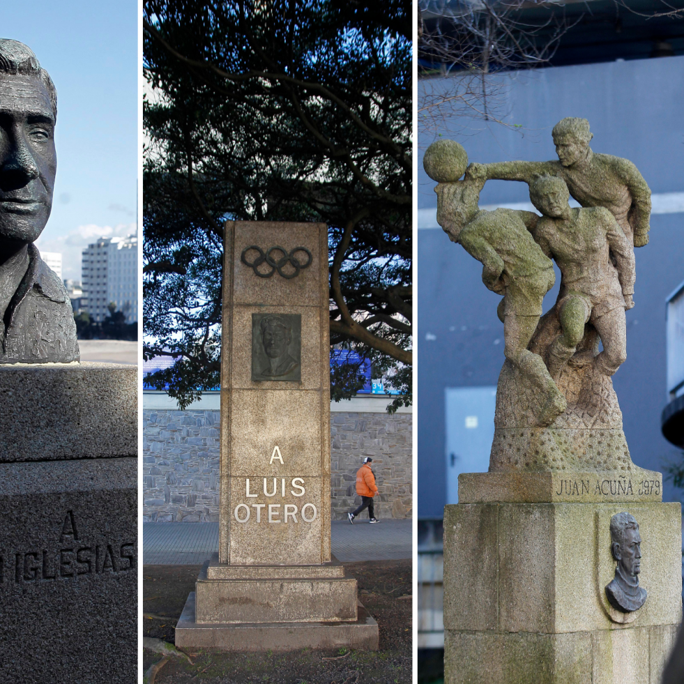 Quién es quién en las esculturas de Riazor