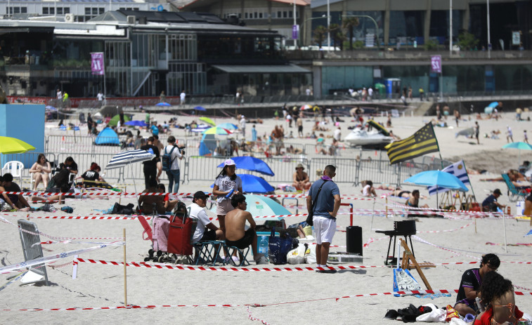 ¿Cuántas parcelas hay en las playas del centro de A Coruña en San Juan?