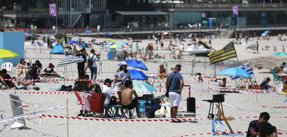 ¿Cuántas parcelas hay en las playas del centro de A Coruña en San Juan?
