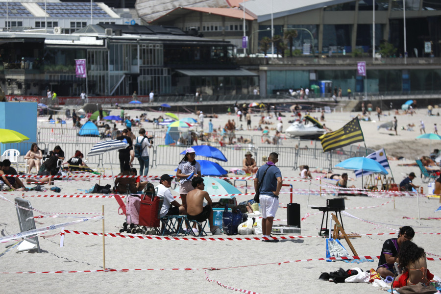 ¿Cuántas parcelas hay en las playas del centro de A Coruña en San Juan?