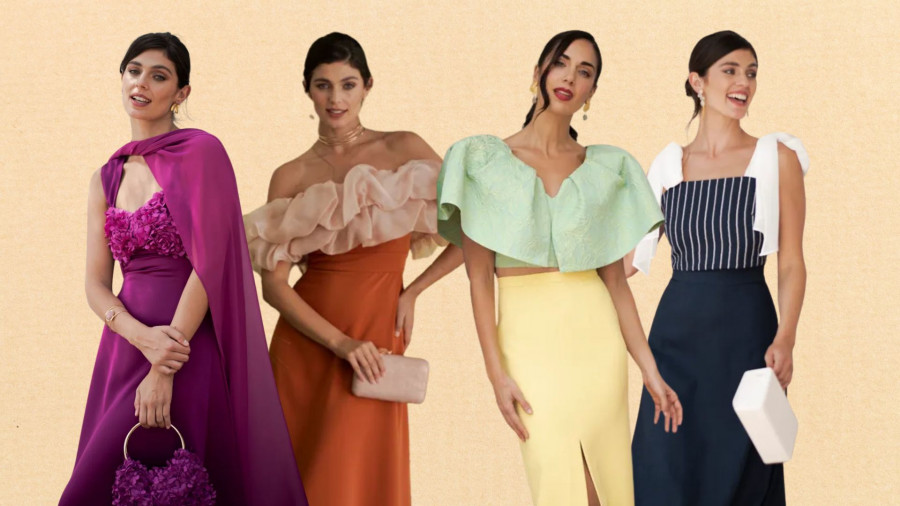 4 tendencias de moda, 4 looks de invitada