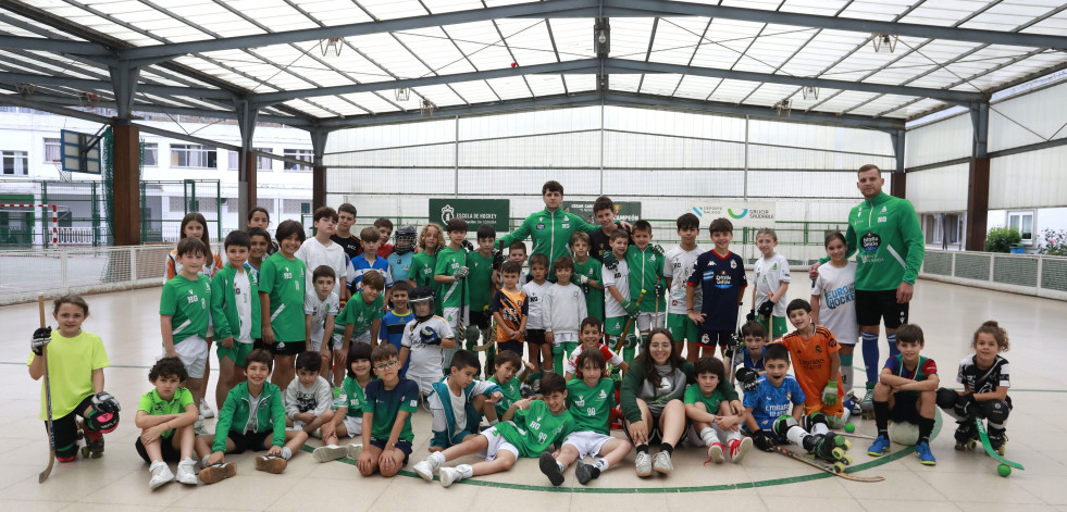 César Carballeira y Nil Cervera, como dos niños más en el Campus del Liceo