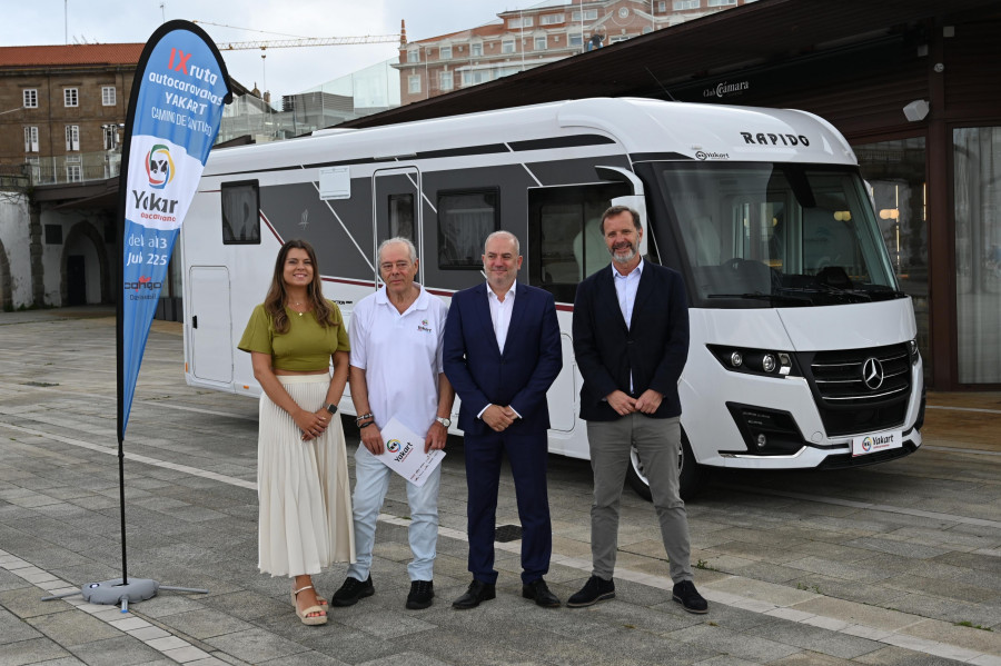 Medio centenar de autocaravanas partirán de A Coruña en la ruta Yakart Camino de Santiago