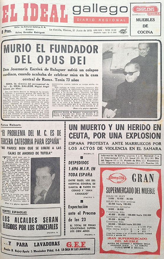 Portada 27 junio 1975