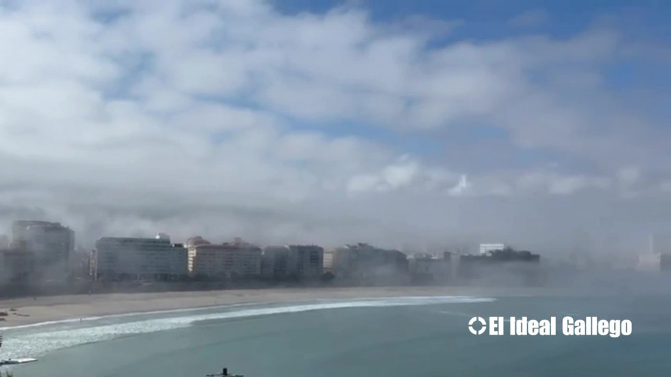 Niebla en A Coruña el 27 de junio