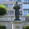 Estatua de Rosalía de Castro en la plaza de Madrid en A Coruña @Pedro Puig