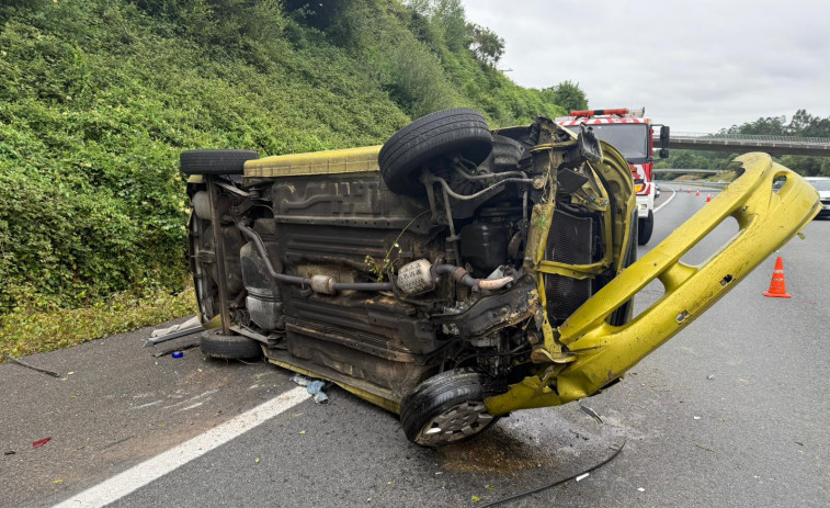 Un herido en Abegondo tras un accidente en la AP-9