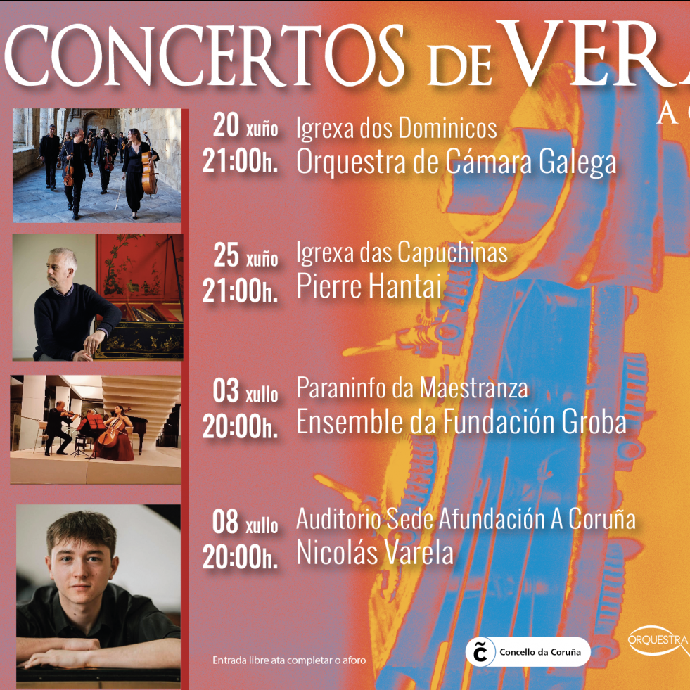 El Ensemble da Fundación Groba actúa en el Paraninfo de la Maestranza este jueves dentro del ciclo Concertos de Verán