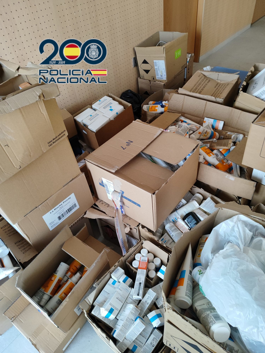 La Policía Nacional detiene en A Coruña a cinco ladrones con 200.000 euros en productos cosméticos