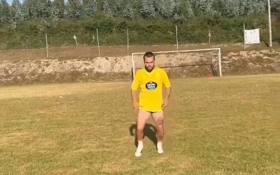 Mella entrenando en vacaciones