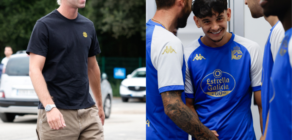 El Deportivo ya está en Abegondo y luce su nueva camiseta de entrenamiento