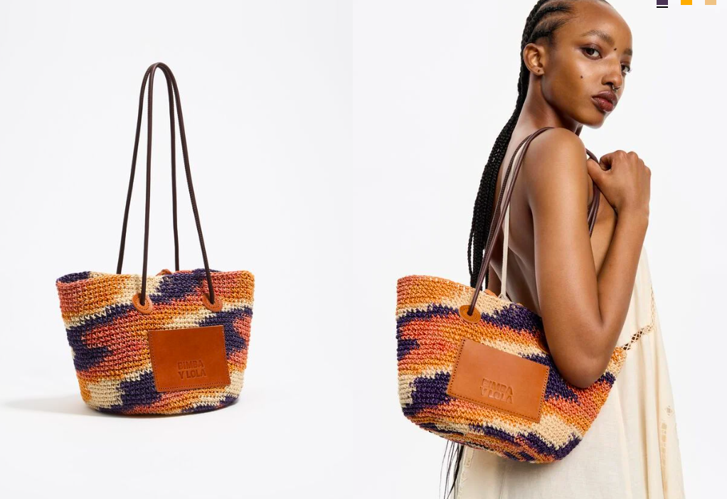 Bolso de fibras naturales de Bimba y Lola 
