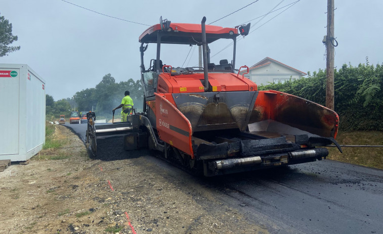 Cortes de tráfico en Oleiros por obras de pavimentación