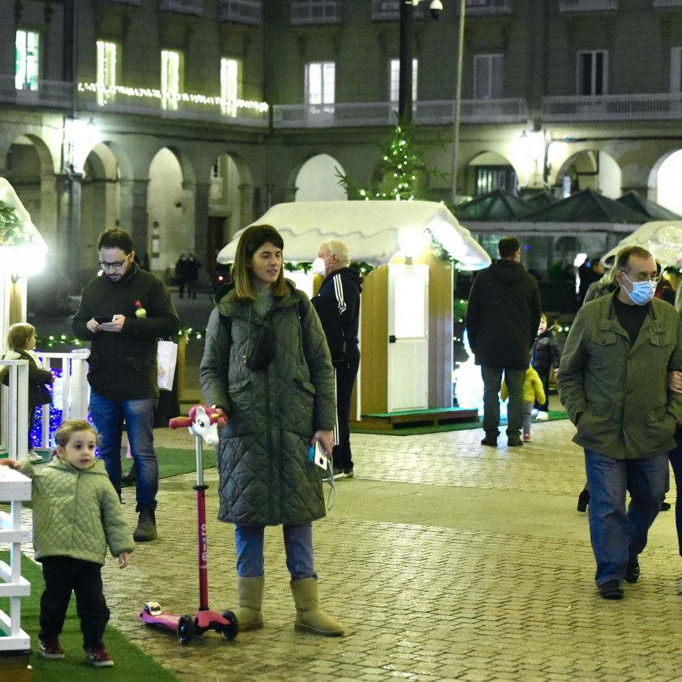 El poblado navideño de A Coruña deja helados a los hosteleros