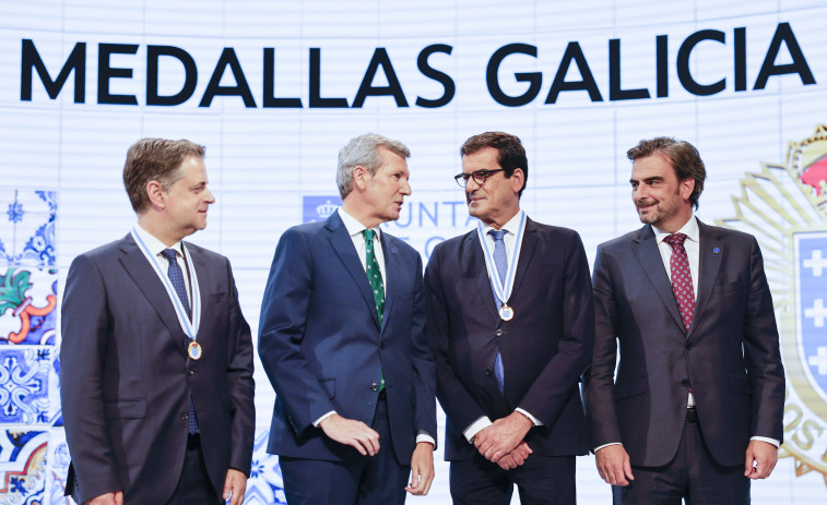 Rueda reivindica a fraternidade contra os extremismos tras dar a Medalla de Ouro de Galicia a Moreira e Rio