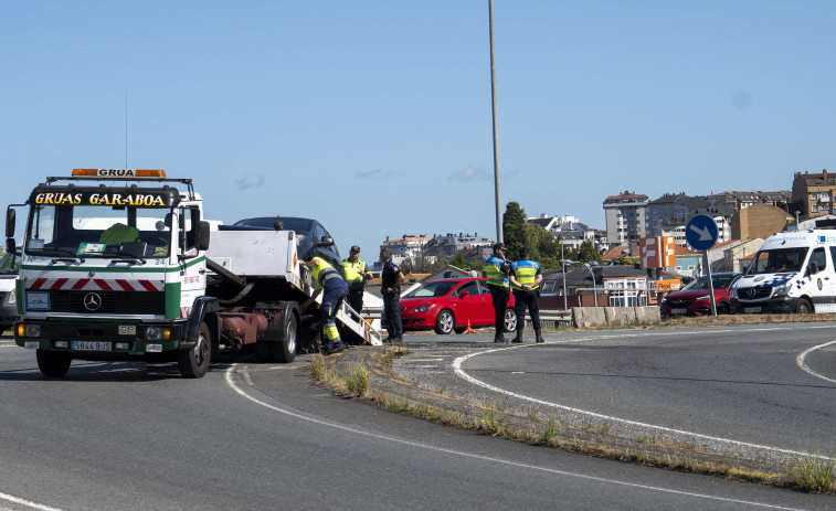 Una colisión frontal en A Coruña se salda sin heridos