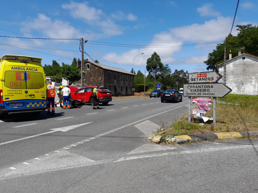 Muere un motorista en un accidente en la N-651 en Miño