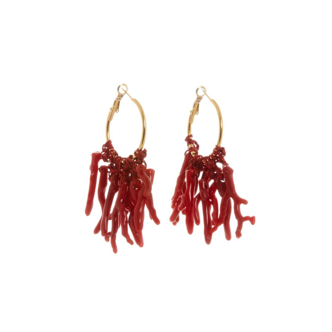 Pendiente Aro Ocean Coral
