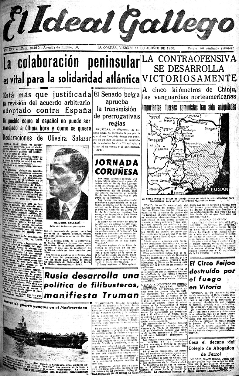 Portada 11 agosto 1950
