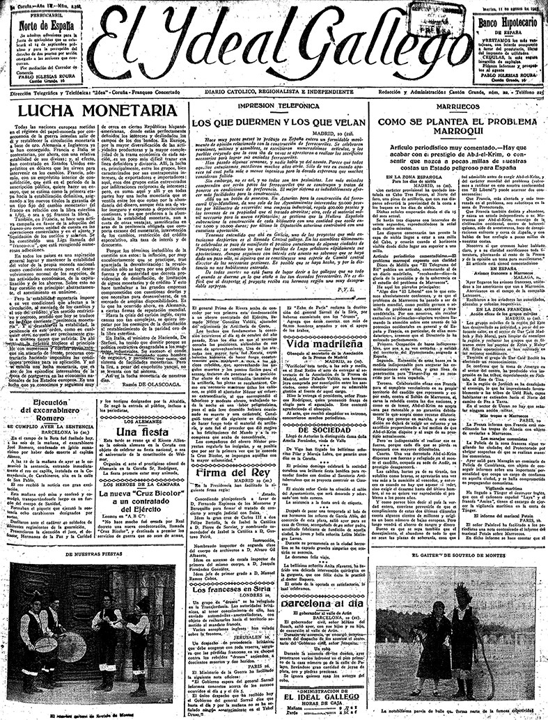 Portada 11 agosto 1925