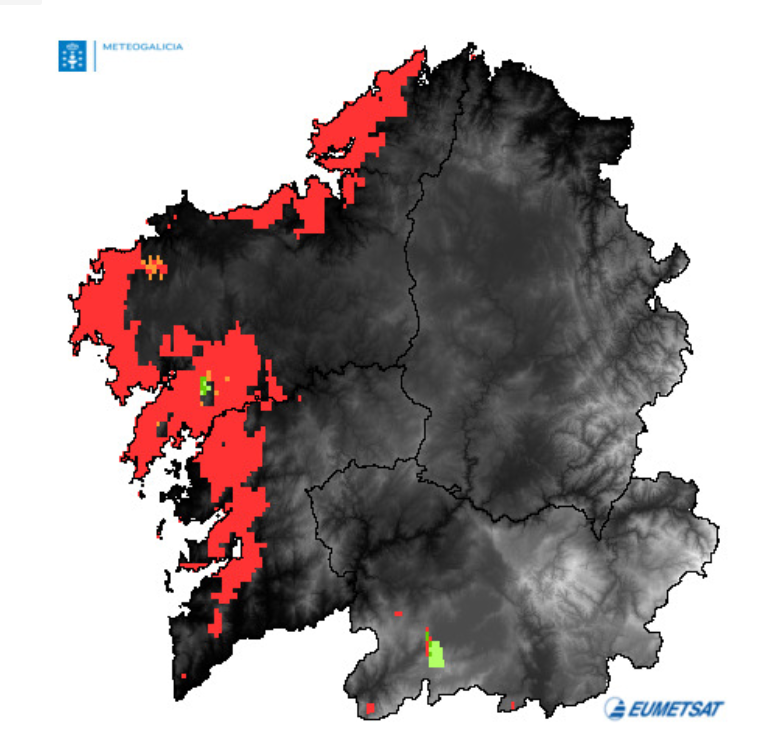 Mapa de nieblas costeras